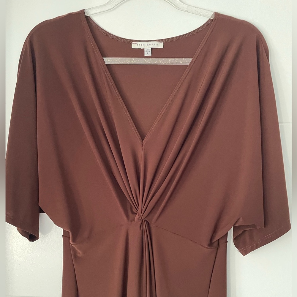 Elegant Brown Maxi Dress